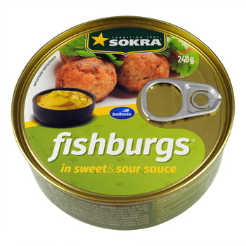 Fishburgs - pečenáče ve sladkokyselé omáčce 240g SOKRA