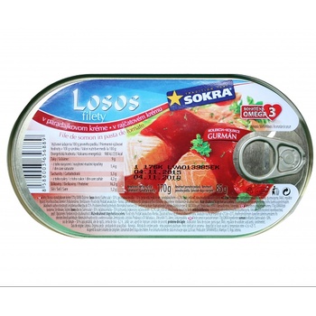 Losos filety v rajčatovém krému 170g  SOKRA
